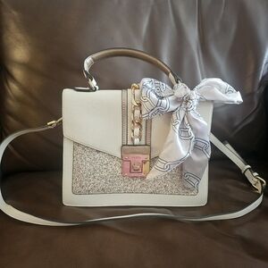 Aldo White and Gold Bag Women